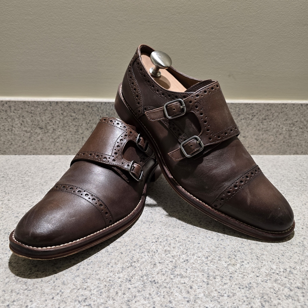 Johnston & Murphy 20-8683 Conard Dark Brown Double Monk Strap Oxfords